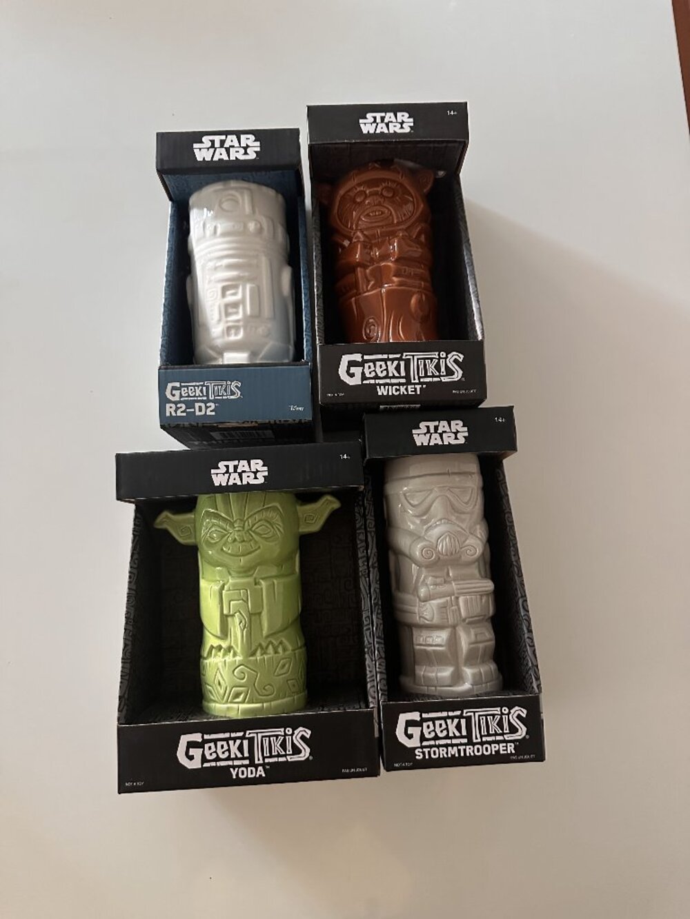 Set of 4 NIB Geeki Tiki Star Wars mugs